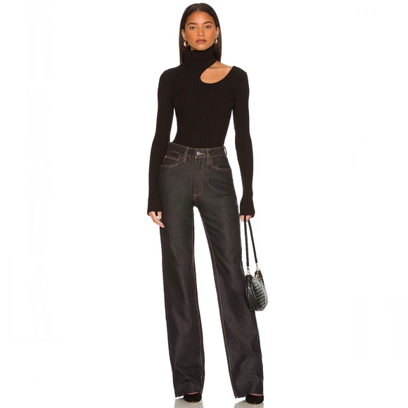 NEW WEWOREWHAT REVOLVE HIGH-WAISTED STRAIGHT LEG JEANS - Picture 8 of 8